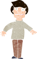 tecknad chockad man png