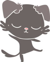 cão de desenho animado de estilo de cor plana bonito png