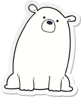 sticker of a cartoon polar bear png