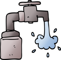 gradient illustration cartoon running faucet png