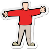 sticker of a cartoon male body png