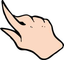 cartoon wijzende hand png