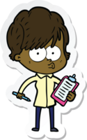 sticker of a cartoon woman png