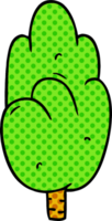 hand drawn cartoon doodle single green tree png