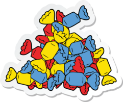 sticker of a cartoon candy png