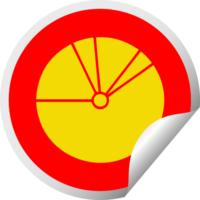 circular peeling sticker cartoon of a pie chart png