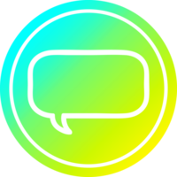 speech bubble circular icon with cool gradient finish png