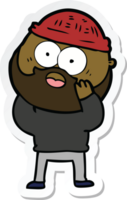 sticker van een cartoon bebaarde man png