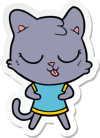 autocollant d'un chat de dessin animé png