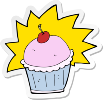 sticker of a cartoon cupcake png