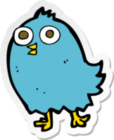 pegatina de un pájaro feliz de dibujos animados png