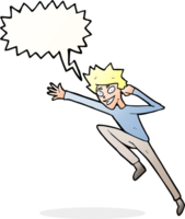 cartoon jumping man with speech bubble png