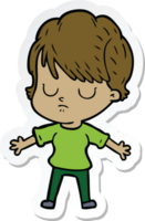 sticker of a cartoon woman png