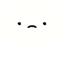 flat color retro cartoon of a speech bubble png