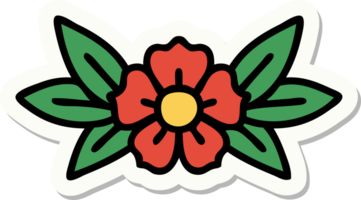 sticker of tattoo in traditional style of a flower png