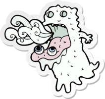 pegatina de un fantasma asqueroso de dibujos animados png