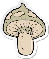 pegatina de un hongo de dibujos animados png