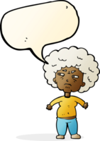 cartoon annoyed old woman with speech bubble png