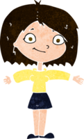 ragazza felice dei cartoni animati png