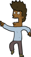 cartoon terrified man png