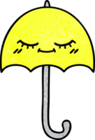 retro Grunge Textur Karikatur von ein Regenschirm png