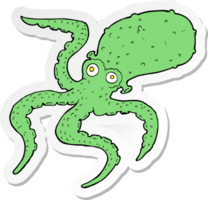 sticker of a cartoon octopus png