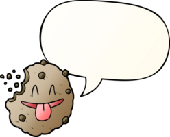 dibujos animados Galleta con habla burbuja en suave degradado estilo png