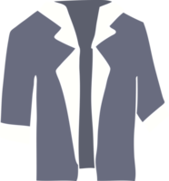 flat color style cartoon suit shirt png