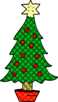 árvore de natal de doodle de desenho animado png