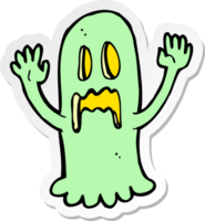 sticker of a cartoon spooky ghost png