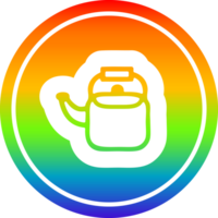 Küche Kessel kreisförmig Symbol mit Regenbogen Gradient Fertig png