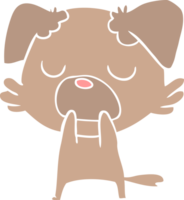 flat color style cartoon dog png
