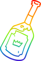 rainbow gradient line drawing of a cartoon alcoholic drink png