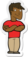 sticker van een cartoon gespierde man png