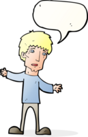 cartoon worried man with speech bubble png