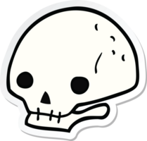 sticker of a cartoon spooky skull png