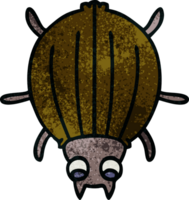 hand drawn quirky cartoon beetle png