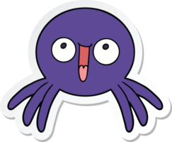 sticker of a happy cartoon spider png