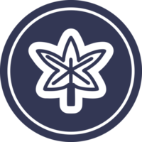 marijuana hoja circular icono símbolo png