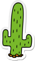 hand- getrokken sticker tekenfilm tekening van een cactus png