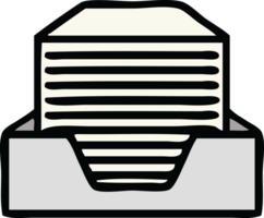 cute cartoon of a stack of office papers png