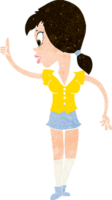 cartoon girl with idea png