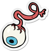 sticker of a cartoon gross eyeball png