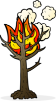 cartoon burning tree png