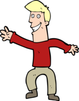 Cartoon glücklicher Mann tanzt png