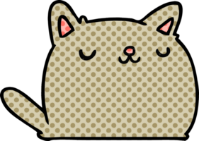 cartoon illustration of cute kawaii cat png