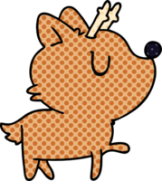 Karikatur Illustration von kawaii süß Hirsch png