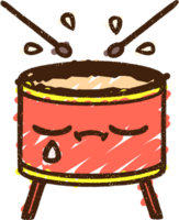 Crying Drum Chalk Drawing png