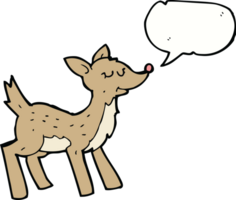 cute cartoon deer with speech bubble png