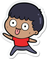 sticker of a cartoon man staring png